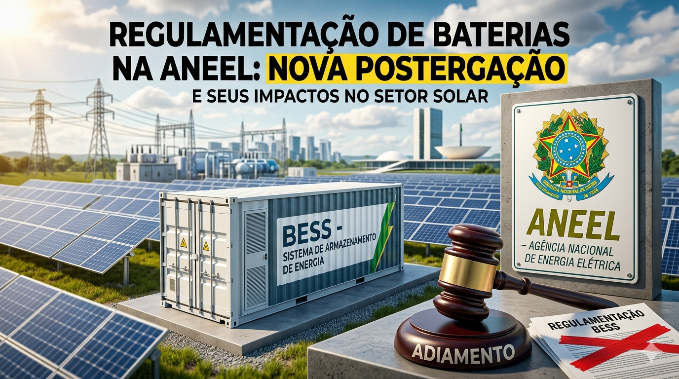 Regulamentação de Baterias na ANEEL: Nova Postergacão e Seus Impactos no Setor Solar