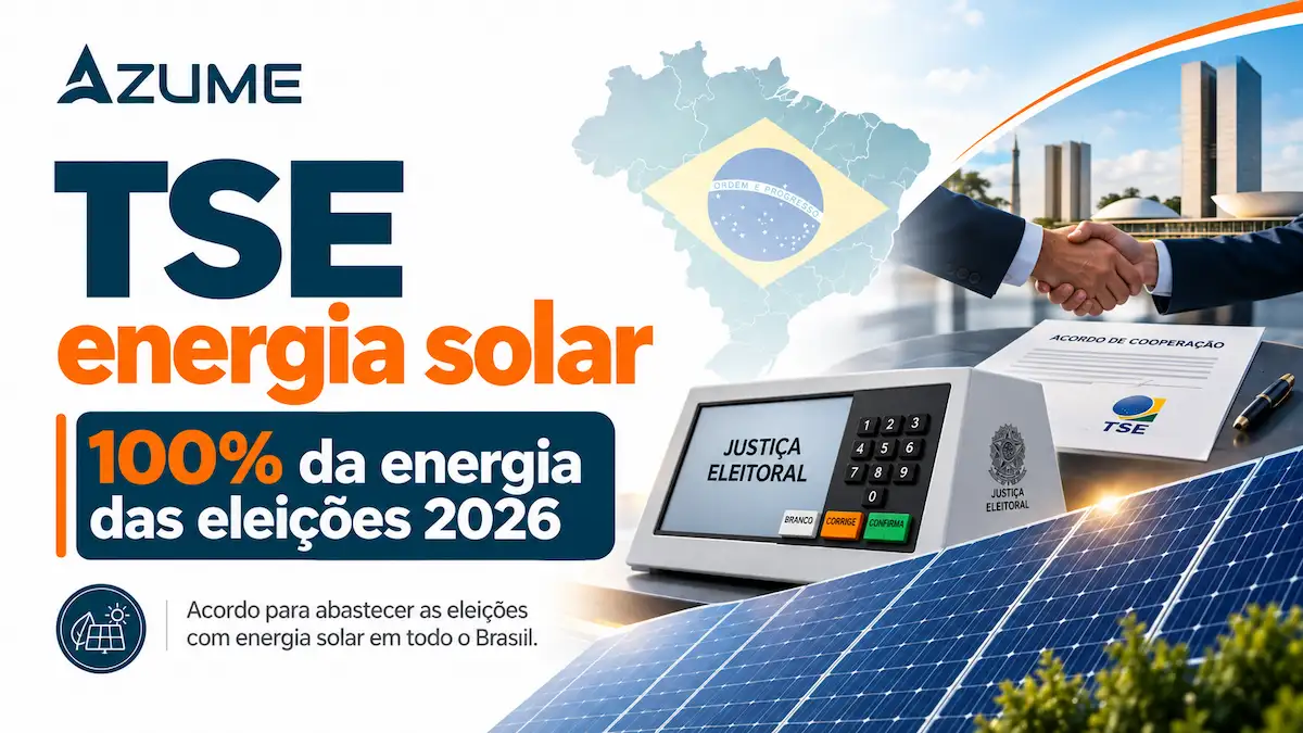TSE assina acordo para energia solar: 100% da energia das eleições 2026